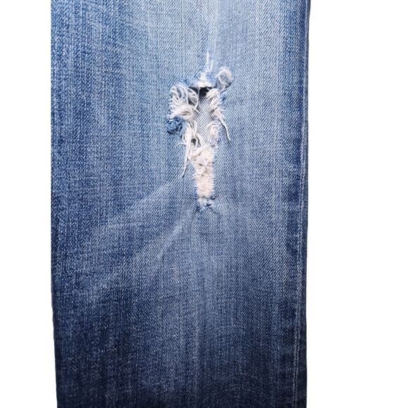 William Rast Blue Denim Distressed Straight Jeans Size‎ 29 - Picture 4 of 12